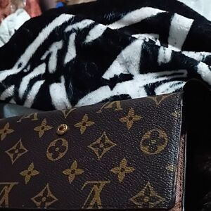 Nanette Lepore Brown and Gold Patterned Wallet